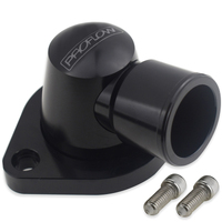 Proflow Water Neck Billet Aluminium Black Anodised 90 Degree Swivel SB & BB For Chrysler