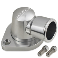 Proflow Water Neck Billet Aluminium Silver Anodised 90 Degree Swivel SB & BB For Chrysler