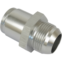 Proflow Inlet Fittings Aluminium -20 AN Male to 1 3/20 in. Straight Cut Male Silver Anodised