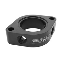 Proflow Water Neck Thermostat Housing Spacer Suit SB & BB Chevrolet 2x 3/8'' NPT Ports Billet Black