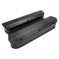 Proflow Valve Covers Tall Fabricated Aluminum Black Powder Coated For Ford Small Block 289 302 351W No Breather Hole Pair