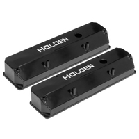 Proflow Valve Covers Aluminium Fabricated Black Tall For Holden 253 308 For Holden Logo Pair