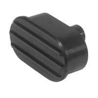 Proflow Valve Cover Breather Push-In Oval Aluminium Black Finned,