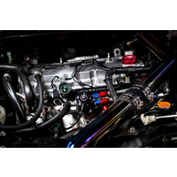 Radium Black Fuel Rail kit suit Mitsubishi EVO Lancer X with HOSE and Fitting