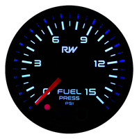 Raceworks 52mm Electronic Carby Fuel Pressure Gauge Kit