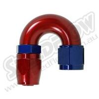 SPEEDFLOW 100 Series 180 Degree Hose Ends ~ Cutter Style 12 Red/Blue