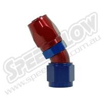 SPEEDFLOW 100 Series 30 Degree Hose Ends ~ Cutter Style 8 Red/Blue