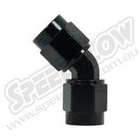 SPEEDFLOW Female 45 Degree Union Swivel Adapter - 16 Black