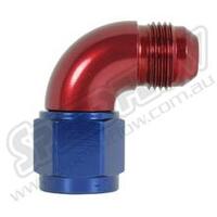 SPEEDFLOW Female - Male 90 Degree Union Swivel Adapter - 10 Red/Blue