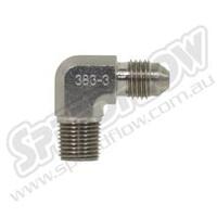 SPEEDFLOW AN Flare to NPT Steel 90 Degree Adapters - 03 Male to 1/8\ NPT Male