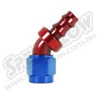 SPEEDFLOW 400 Series 45 Degree Hose Ends 8 Red/Blue