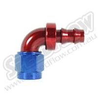 SPEEDFLOW 400 Series 90 Degree Hose Ends 12 Red/Blue