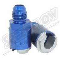 SPEEDFLOW AN Male To EFI Tube Adapter - '-08 Male to 3/8\ Tube Blue