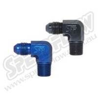 SPEEDFLOW AN Flare to NPT 90 Degree Adapters - '-03 to 1/8\ NPT Blue