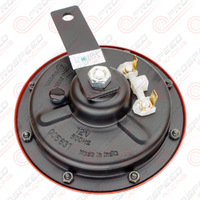 Hella Genuine Supertone Red Horn PAIR w/PSR Coloured Covers, Harness & Bracket for Subaru WRX/STI