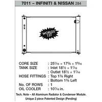 CSF Racing High Performance Aluminium Radiator w/AC Condenser Nissan 370Z 09-22 (Auto)
