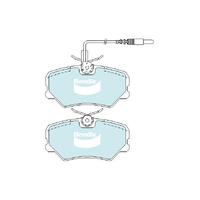 Bendix General CT Brake Pad Set Front for 306 94-02/405 87-95 (DB1258GCT)