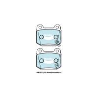 Bendix General CT Brake Pad Set Rear for EVO 4 96-01/EVO 5 98-99 (DB1521GCT)