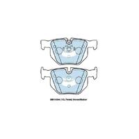 Bendix Euro Brake Pad Set Rear for 5-Series 03-10/8-Series 90-96 (DB1694EU)