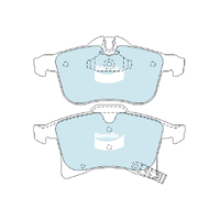 Bendix General CT Brake Pad Set Front for Astra 02-10/Combo 02-12 (DB1808GCT)