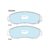 Bendix 4x4 Brake Pad Set Front for CR-V 07-18/Odyssey 04-16 (DB1843-4)