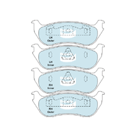 Bendix 4x4 Brake Pad Set Rear for Explorer 01-08 (DB1906-4)