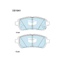 Bendix General CT Brake Pad Set Front for Sirion 05-06/Fiesta 08-16 (DB1941GCT)