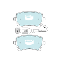 Bendix Euro Brake Pad Set Rear for A4 04-09 (DB2192EU)