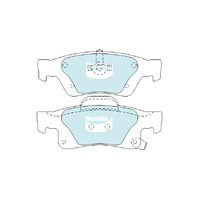 Bendix 4x4 Brake Pad Set Rear for Grand Cherokee 10-22 (DB2217-4)