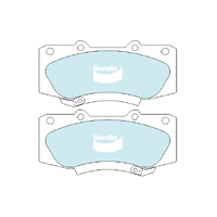 Bendix 4x4 Brake Pad Set Front for Hi-Lux 05-15 (DB2221-4)