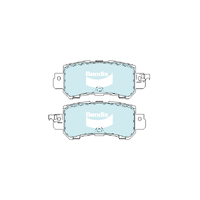 Bendix 4x4 Brake Pad Set Rear for CX-3 15-22/CX-5 12-17 (DB2227-4)