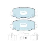 Bendix 4x4 Brake Pad Set Rear for Cherokee 13-22 (DB2338-4)