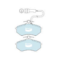 Bendix General CT Brake Pad Set Front for 100 82-94/90 87-91 (DB343GCT)