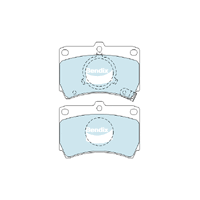 Bendix General CT Brake Pad Set Front for Laser 85-90/323 85-95 (DB406GCT)