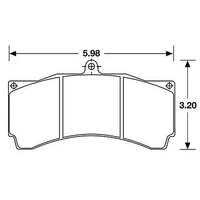 Hawk Performance DTC-60 Front Brake Pads for Alcon CAR89 TA6/AP Racing CP5060/CP5555 18mm (6-Piston) HB109G.710