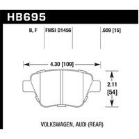Hawk Performance HPS 5.0 Rear Brake Pads for Audi/VW Models HB695B.609
