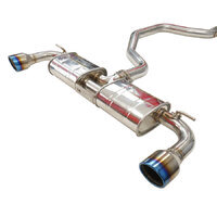 Invidia R400 Cat Back Exhaust w/Round Ti Rolled Tips for VW Golf GTI Mk7