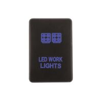 Hulk 4x4 Work Light Push Button Switch- Blue (Prado/Landcruiser 200 Series 2008+)