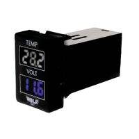 Hulk 4x4 Temp & Voltmeter OE RPL White & Blue LED (Late Toyota)