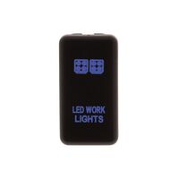 Hulk 4x4 Work Light Push Button Switch- Blue (Hilux/Landcruiser 100 Series 98-13)