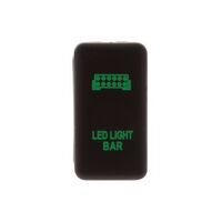 Hulk 4x4 Light Bar Push Button Switch - Green (Hilux/Landcruiser 100 Series 98-13)
