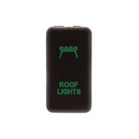 Hulk 4x4 Roof Light Push Button Switch - Green (Hilux/Landcruiser 100 Series 98-13)