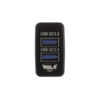 Hulk 4x4 Dual QC3 USB Socket - Blue (Hilux/Landcruiser 100 Series 98-13)