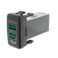 Hulk 4x4 Dual USB Socket QC3 OE RPL Green LED (Early Toyota)