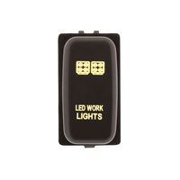 Hulk 4x4 Work Light Push Button Switch- Amber (Pajero/Triton 02-15)