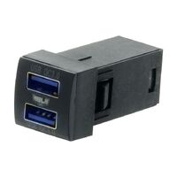 Hulk 4x4 Dual Usb Socket QC3 OE RPL Blue LED (New Toyota Square)