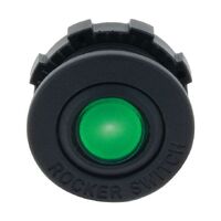 Hulk 4x4 Rocker Switch Green LED 12V T/S Flush & Surface Mount Hous