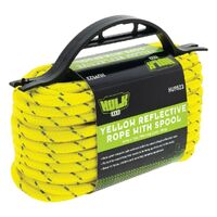 Hulk 4x4 6mm*15M Reflective Rope Yellow with High Vis Weave