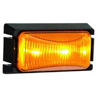 Hulk 4x4 LED Supplmtry Side Marker Lamp Amber 12/24V Black Base