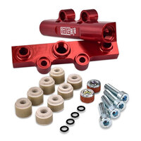 IAG Performance V3 Top Feed Fuel Rails for (WRX 01-14/STi 02-20/LGT 07-12/FXT 03-13) - Red Finish